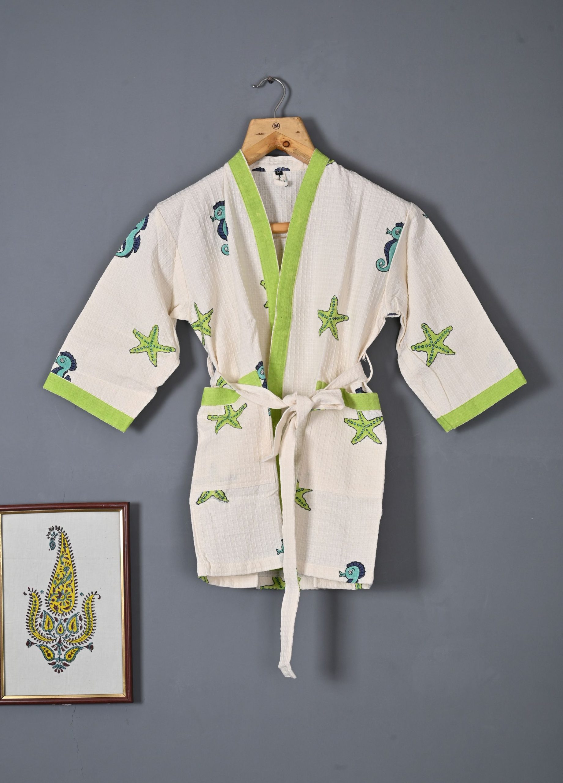 Seahorse Block Printed Bathrobes