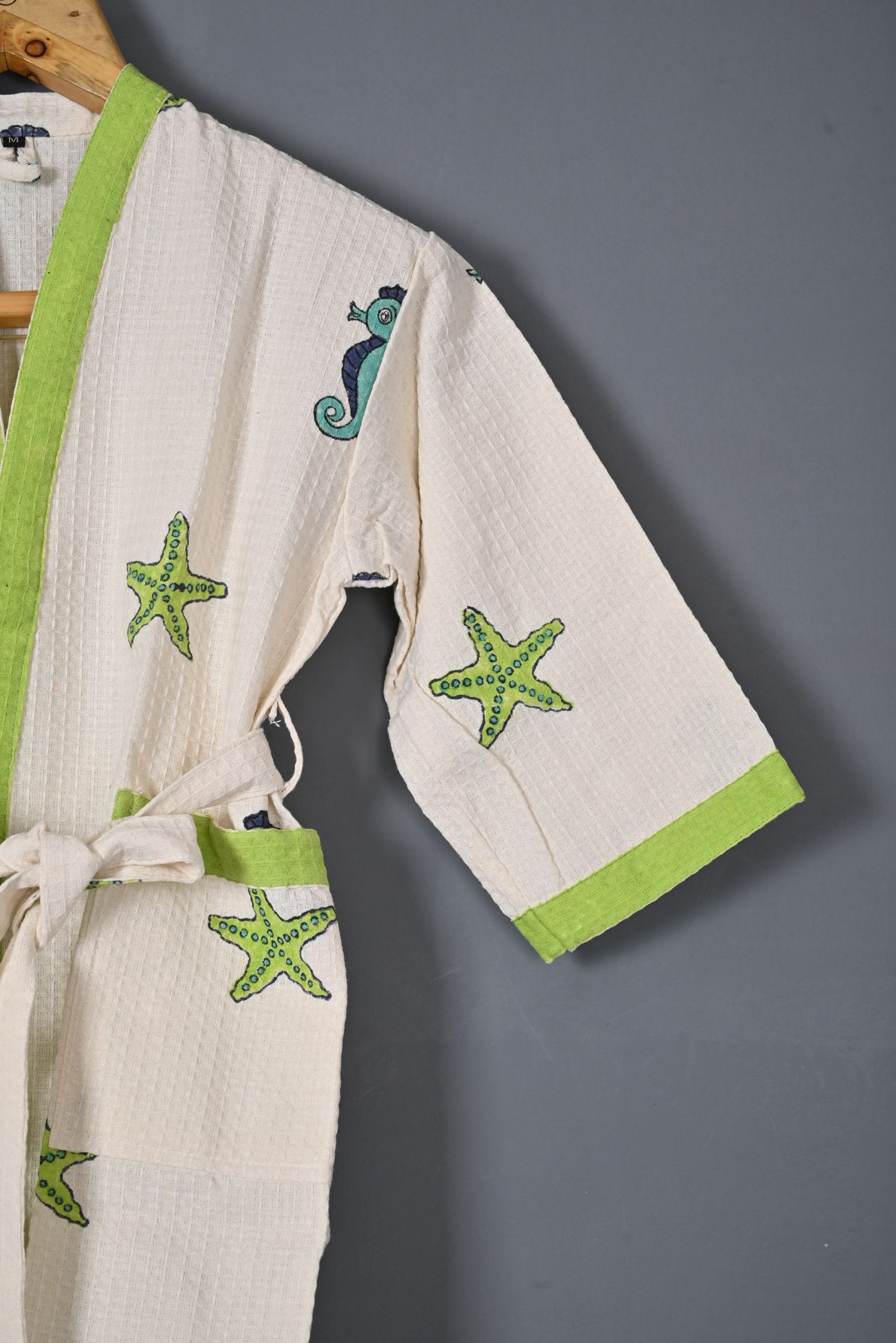 Seahorse Block Printed Bathrobes - Image 2