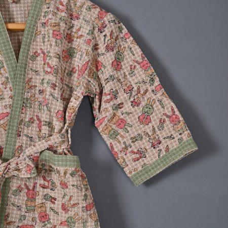 Bean Block Printed Bathrobes - Image 2
