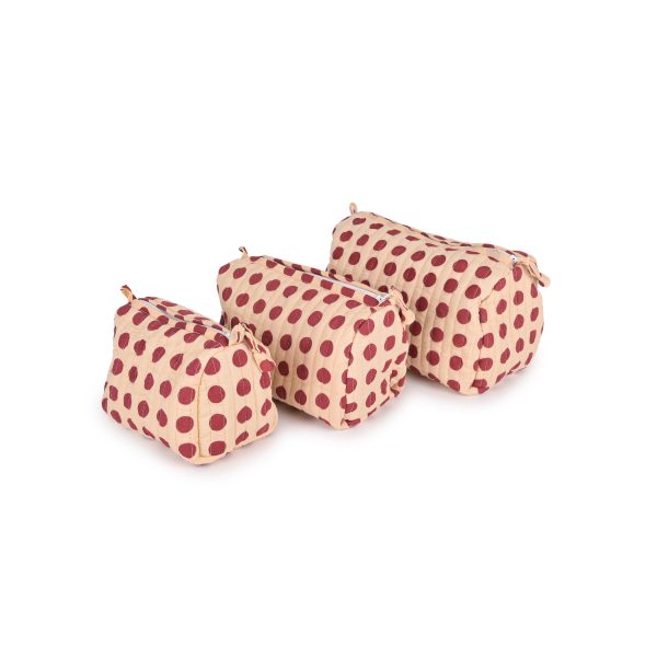 Polka Dot 3 Pcs Travel Pouches