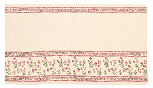 Pink Rally Flower Block Printed Bath Towel - Image 2