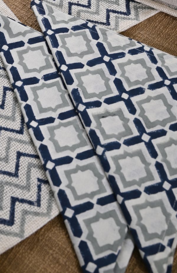 Fortune Cooking Hand Block Printed Placemat & Napkin Set - Image 3