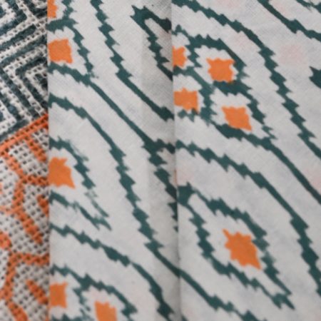 Woodford Hand Block Printed Placemat & Napkin Set - Image 3