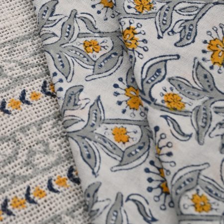 Soft Flutter Hand Block Printed Placemat & Napkin Set - Image 3