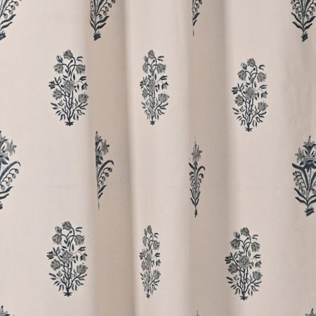 Frozen Dew Hand Block Printed designer cotton curtain - Image 2