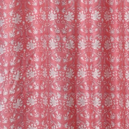 Mars Peach Hand Block Printed designer chanderi curtain - Image 3