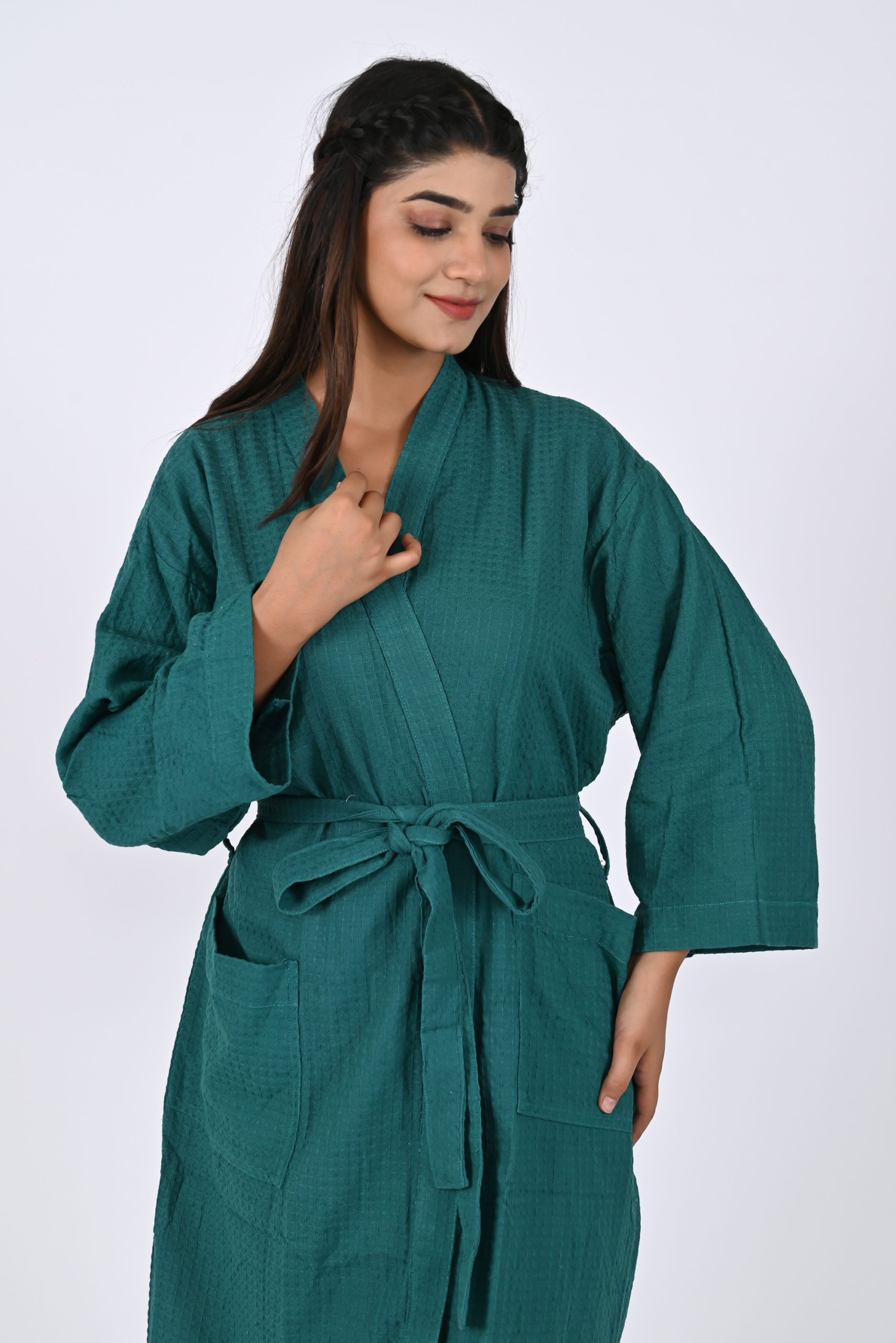Midnight Teal Spa Bathrobe
