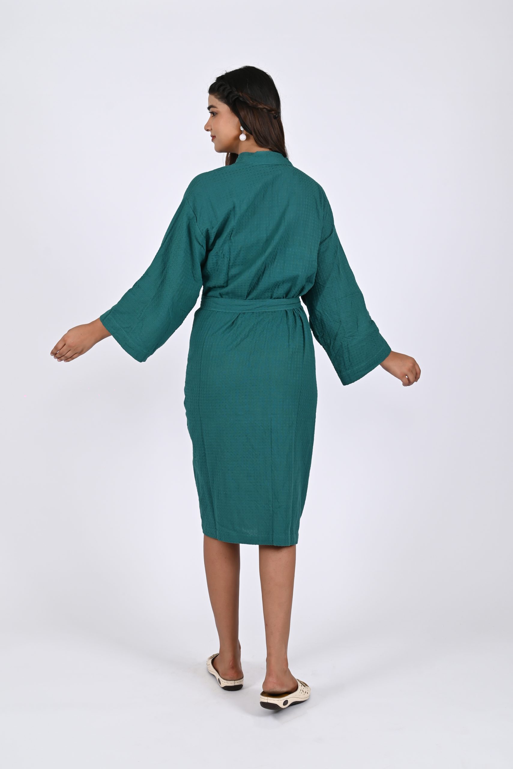 Midnight Teal Spa Bathrobe - Image 4