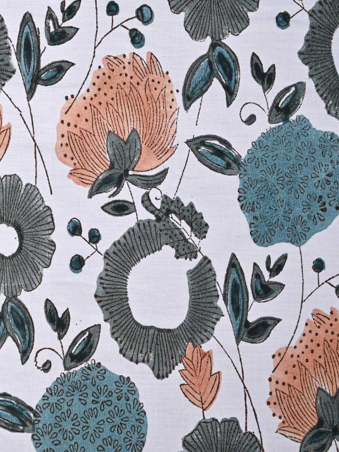 Grey Cacuts Block Printed Bedsheet - Image 3