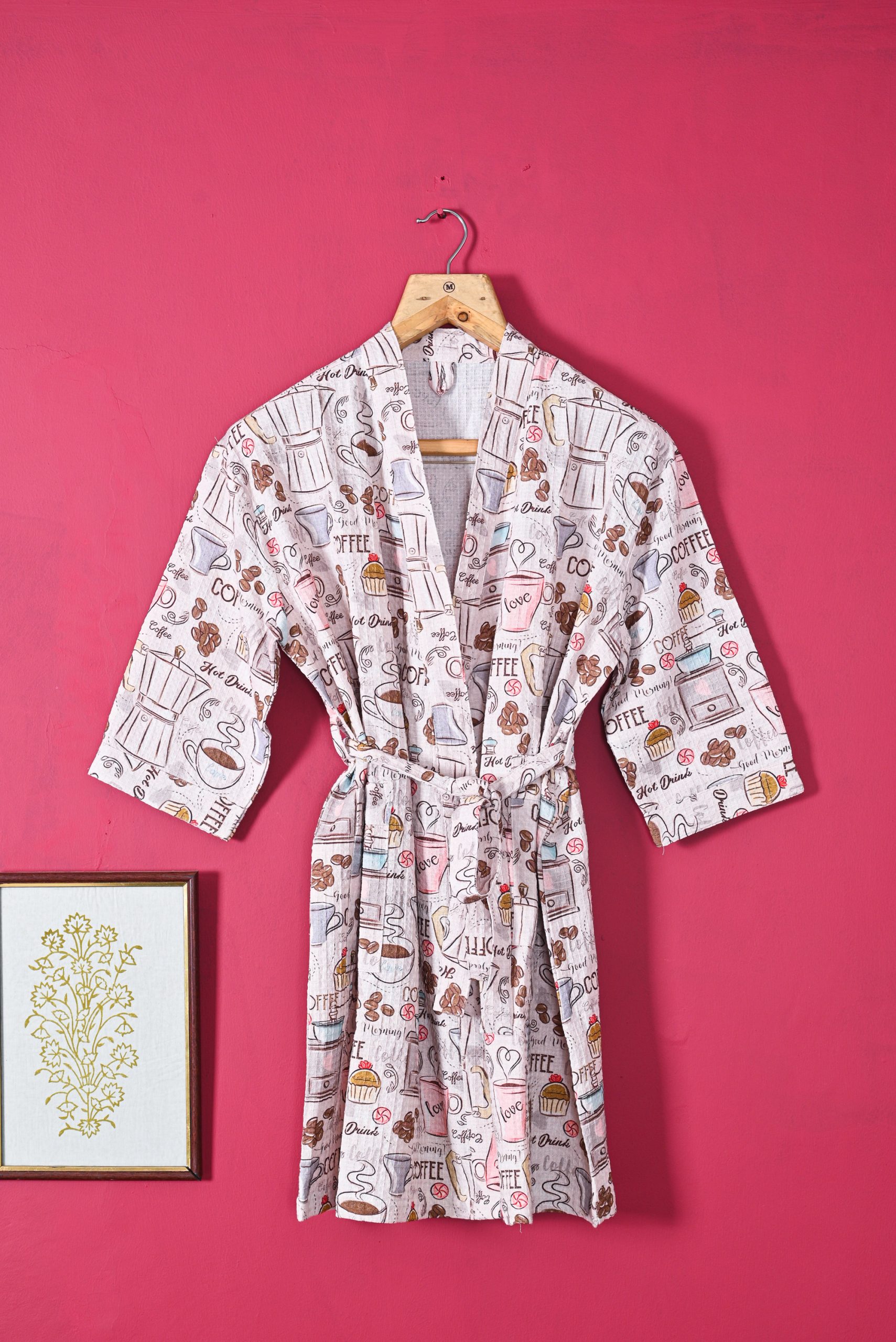 Espresso Reverie Printed Bathrobe