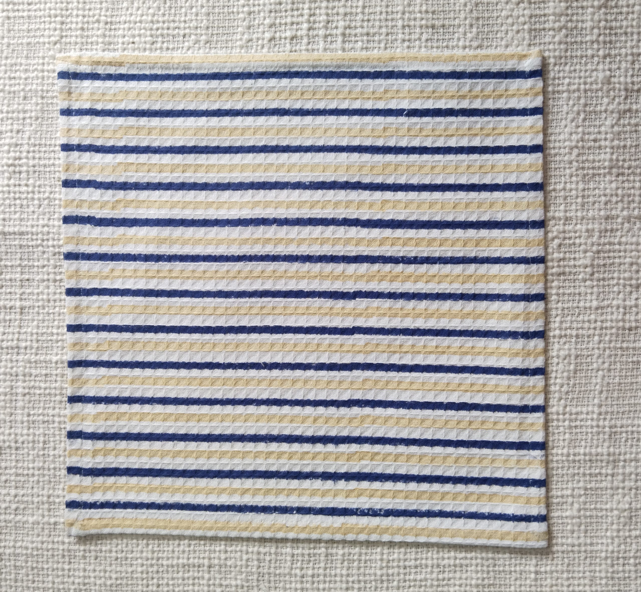 Blue Fizzy Block Printed Face Towels